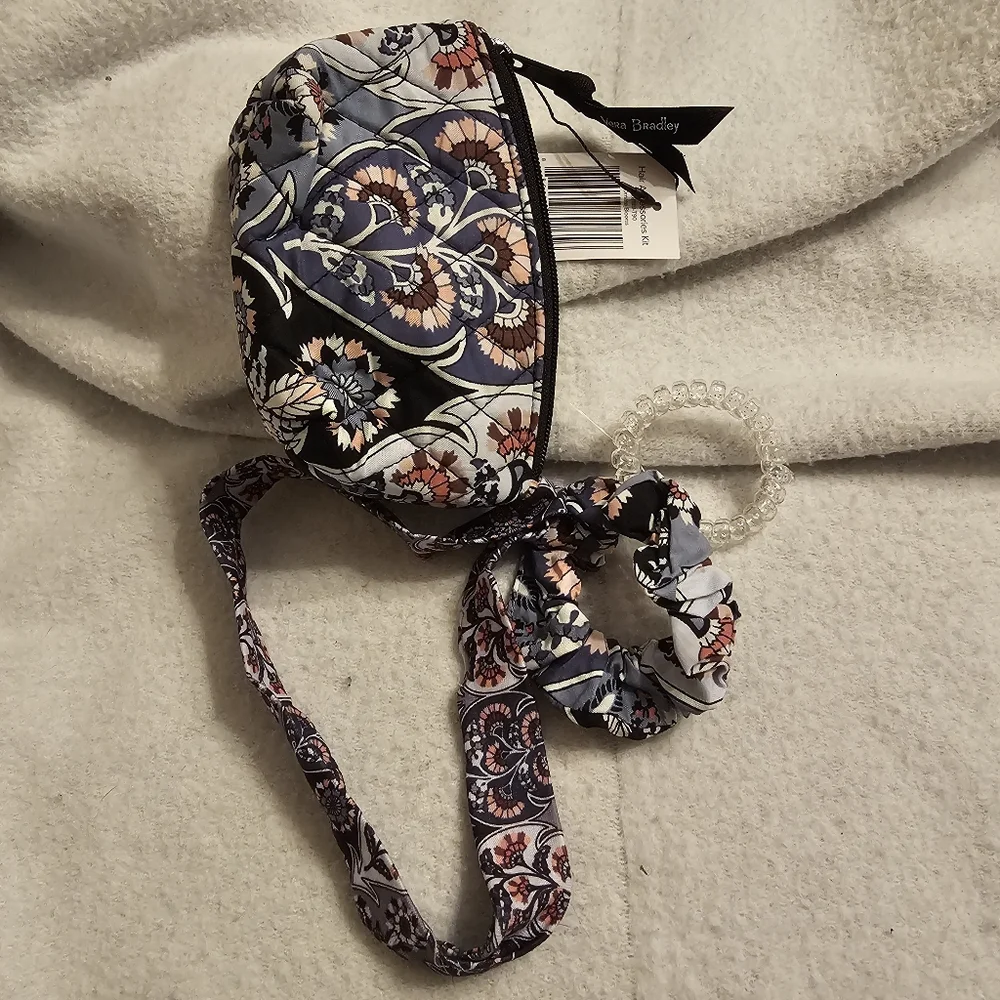 Vera Bradley Ornate Blooms 4 Piece Hair Accessory Set Headband Scrunchie